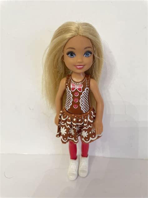 Barbie Christmas Chelsea Doll In Gingerbread Dress Dmn90 2016 Ebay