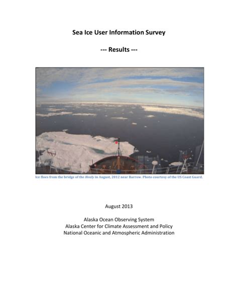 Survey Results Alaska Ocean Observing System