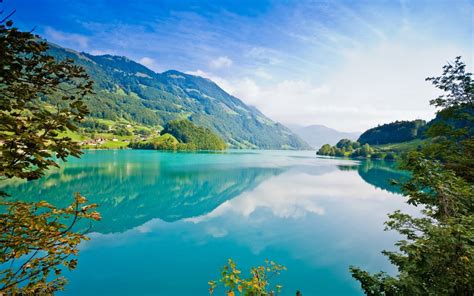 Papel De Parede X Px Lago Panorama Montanha Natureza