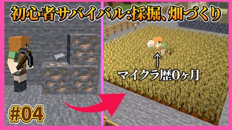 【マイクラ】初心者サバイバル初のブランチマイニングと畑づくり【女性実況】【マインクラフト】【minecraft】 Youtube