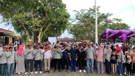 Semarak Hari Kesehatan Nasional Dinkes Kampar Gelar Jalan Santai Dan