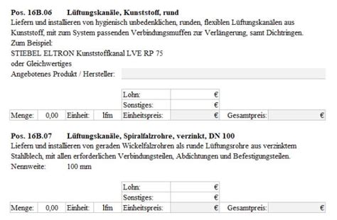 Muster Lv Faq Leistungsverzeichnis Erstellen