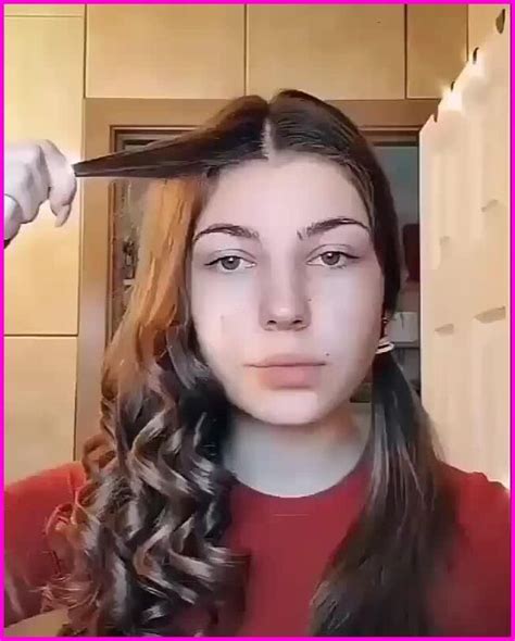 Hair Trick😍💕 Hair Hacks Curl Hair With Straightener Hair Styles