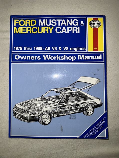 Vintage Haynes Ford Mustang Mercury Capri Owners Workshop Manual 1979