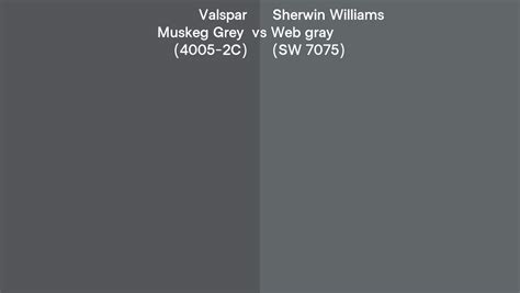 Valspar Muskeg Grey 4005 2C Vs Sherwin Williams Web Gray SW 7075