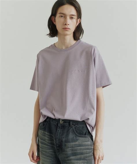 MUSINSA NOIRER Supima Cotton Luxe T Shirt Lavender