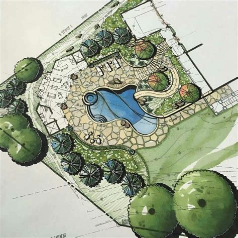 Pin By Kako Paintings On Architecture Landscape Design Drawings