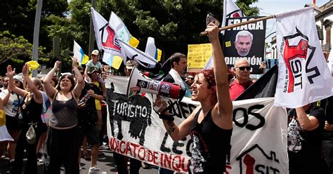 Widerstand Auf Kanaren Bewohner Protestieren Gegen Den