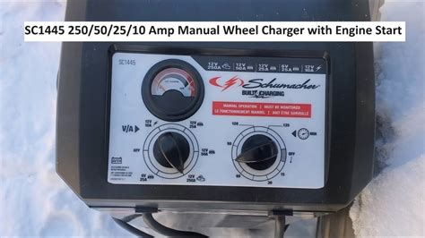 Schumacher Battery Charger Starter Sc1445 250502510 Amp Manual Wheel Charger With Engine