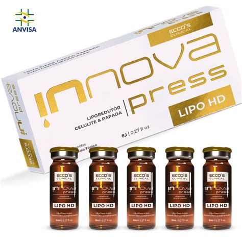 Innova Press Lipo HD 5 ampolas 8ml Liporedução e Harmonização Corporal