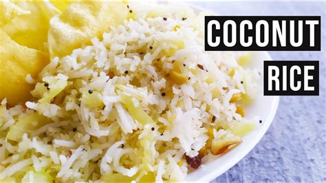 Coconut Rice Recipe How To Make Coconut Rice Youtube