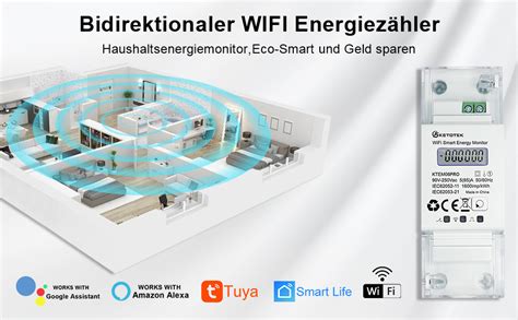 Ketotek Smart Stromz Hler Hutschiene Phasig Bidirektional Digital