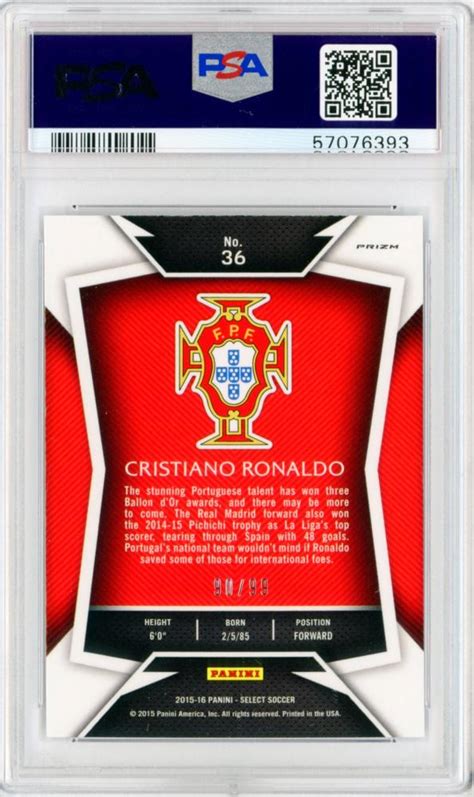 Mint Psa Panini Select Cristiano Ronaldo