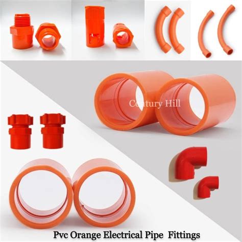 Pvc Orange Electrical Pipe Fittings Eibow Coupling Male Adaptor