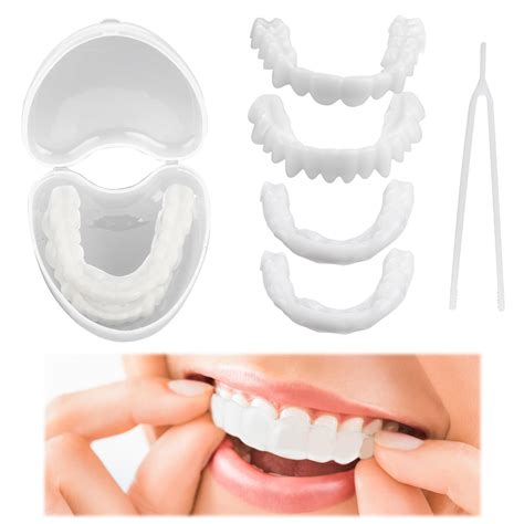 pairs instant veneers dentures fake false teeth clip  veneers