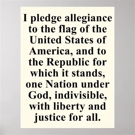 Pledge of Allegiance Print | Zazzle