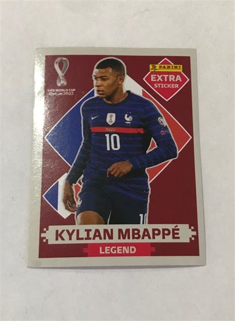 Figurinha Extra do Kylian Mbappé Bordô Legend da Copa do Mundo do Qatar