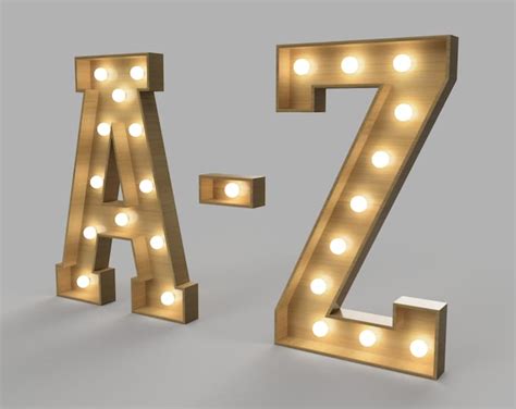 DIY Marquee Letter And Numbers 4ft Template With Lights A Z 0 9 Plans