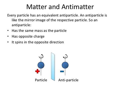 Matter and antimatter