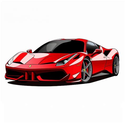 Premium Vector | A red sports car on a white background