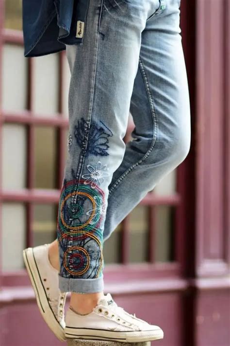 25 Diy Embroidery Jeans Examples You Can Try At Home