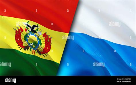 Bolivia And San Marino Flags D Waving Flag Design San Marino Bolivia