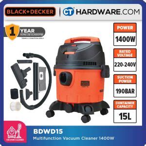 BLACK DECKER BDWD10 WET DRY VACUUM CLEANER 10L 1200W SUCTION 115MBAR