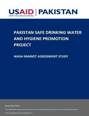 Fillable Online Pdf Usaid Pakistan Safe Drinking Water And Hygiene