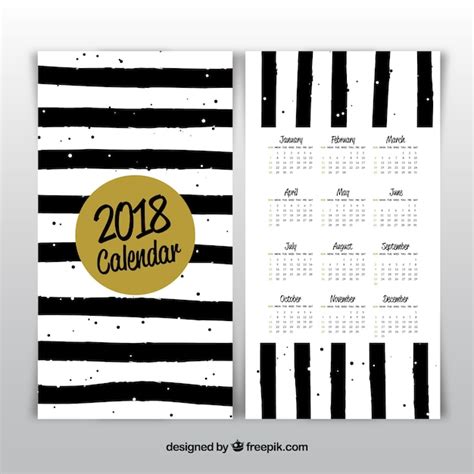 Free Vector | 2018 calendar template