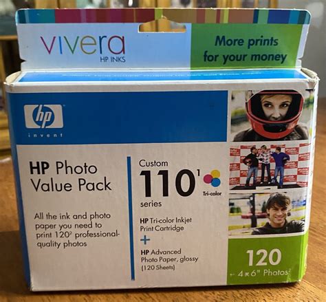 Hp Photo Value Pack Custom Tri Color Ink Cartridge Photo Paper