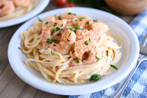 Creamy Garlic Shrimp Pasta Mels Kitchen Cafe Karinokada