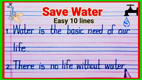 10 Lines On Save Water In English Short Essay Save Water Save Water