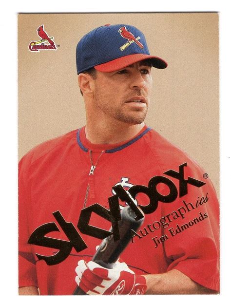 Skybox Autographics Jim Edmonds For Sale Online Ebay