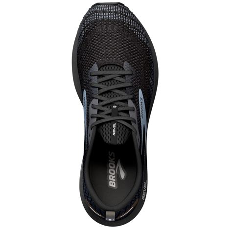 Brooks Revel Mens Running Shoes Black Blackened Pearl Grey