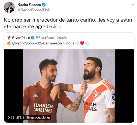 Las Respuestas De Scocco A Los Posteos Que Le Dedicó River Tyc Sports