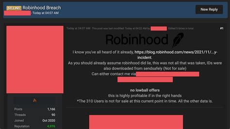 Robinhood Data Breach Hackers Are Selling Stolen Data Of Millions On