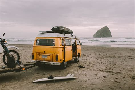 Vw Bus On Beach