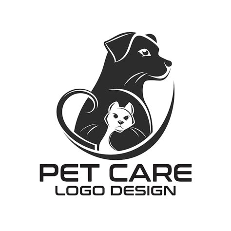 Diseño del logotipo de Pet Care Vector Vector Premium