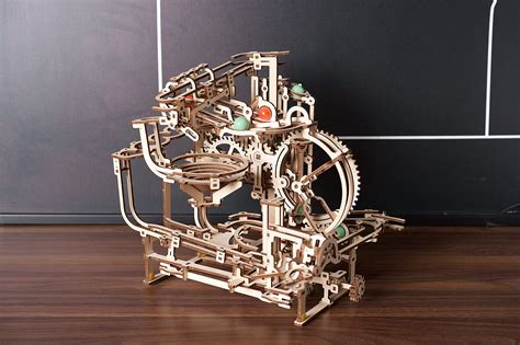 Ugears Wooden Marble Run Kit D Puzzle Wood Marble Run Stepped Hoist