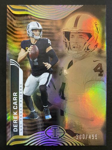 Derek Carr Panini Illusions Trophy Collection Bronze Raiders