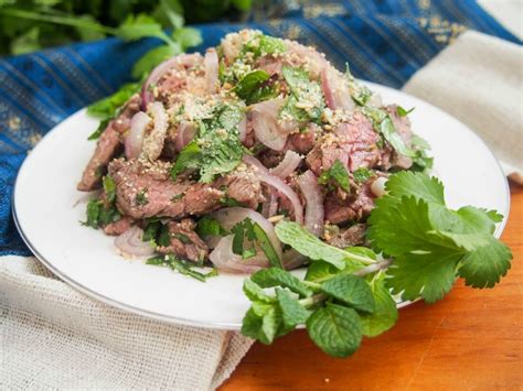 Thai Beef Salad Nam Tok Waterfall Beef Caroline S Cooking