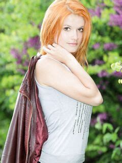 Nothing But The Blossoming Poppies Are Hiding The Nude Body Of Redhead Violla A