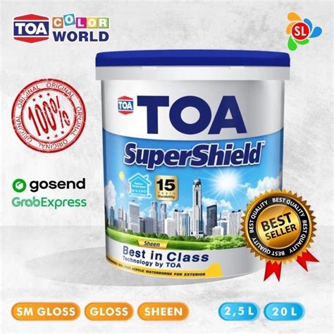 Jual Promo Cat Tembok Dinding Exterior Toa Supershield 2 5 Liter