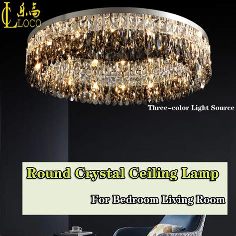 Loco Nordic Crystal Ceiling Lamp Living Room Led Crystal Chandelier