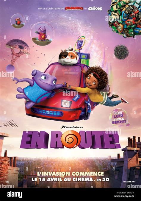 Home ; Year : 2015 USA ; Director : Tim Johnson ; Animation ; Movie poster (Fr Stock Photo - Alamy