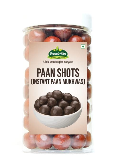 Organic Bites Pan Shots Instant Paan Mouth Freshener Mukhwas Pan