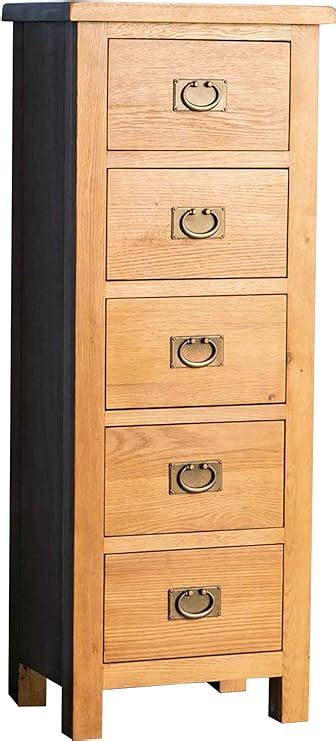 Surrey Oak Tallboy Chest Of Drawers Bedroom Cabinet Traditional