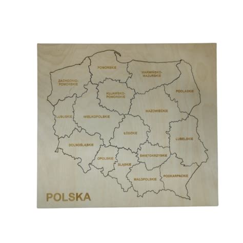 Puzzle drewniane edukacyjne Polska województwa Sklep Renifer