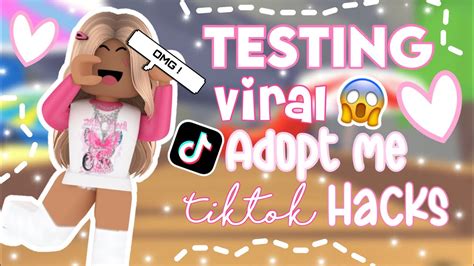 TESTING VIRAL ADOPT ME TIK TOK HACKS THEY WORKED Cryxari YouTube