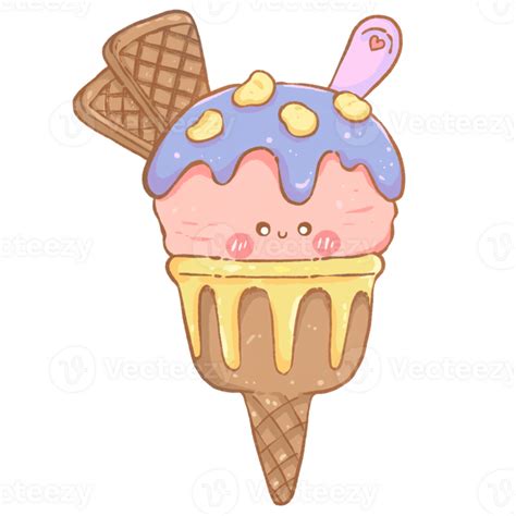 Cute Cartoon Ice Cream Character 44856647 Png